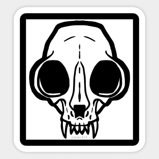 Cat Skull Cutout Sticker